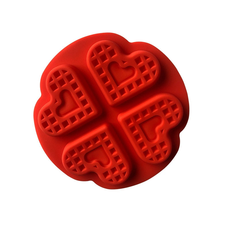 Molde de waffle em formato de coração
