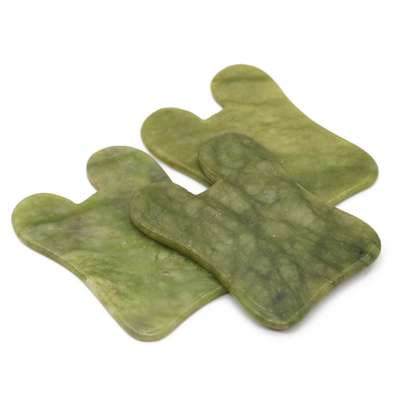 Rolo de massagem facial de Pedra jade, para relaxamento dos olhos, face, pescoço.