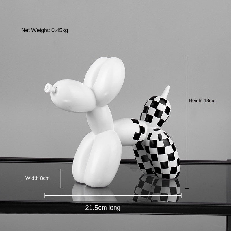 Figura de decoração de Cachorro Balão Estátua De Animal Pequeno